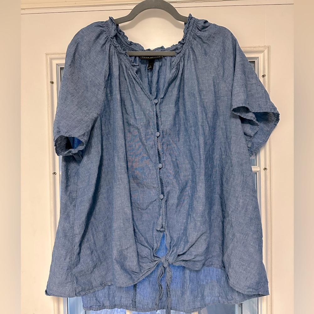 Lane Bryant Chambray Top